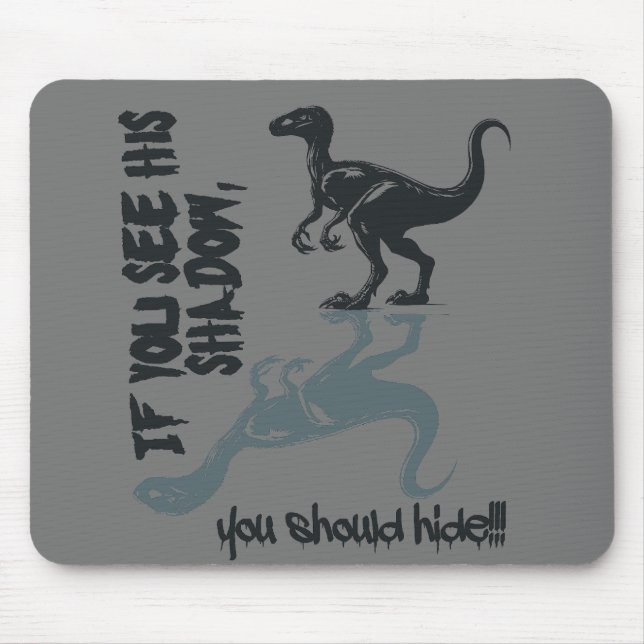 Tapis De Souris Velociraptor, dinosaures, T-Rex (Devant)