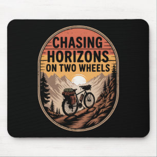 Tapis De Souris Vélotourisme En Plein Air VTT Poursuite Des Horizo