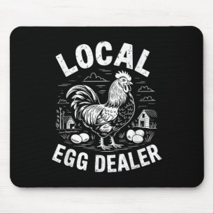 Tapis De Souris Vendeur local d'oeufs Retro Funny Chicken Pâques F