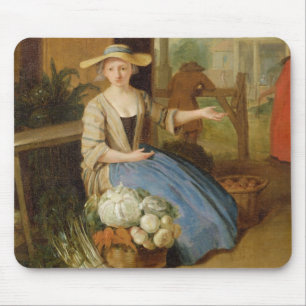 Tapis De Souris Vendeur végétal, jardin de Covent, c.1726 (huile