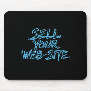 Tapis De Souris Vendez Votre Site Web Blue Tech Typographie