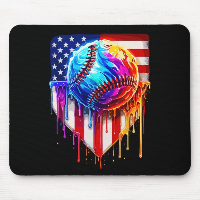 Tapis De Souris Vendre Ice Cream American Drapeau Drapeau (Devant)