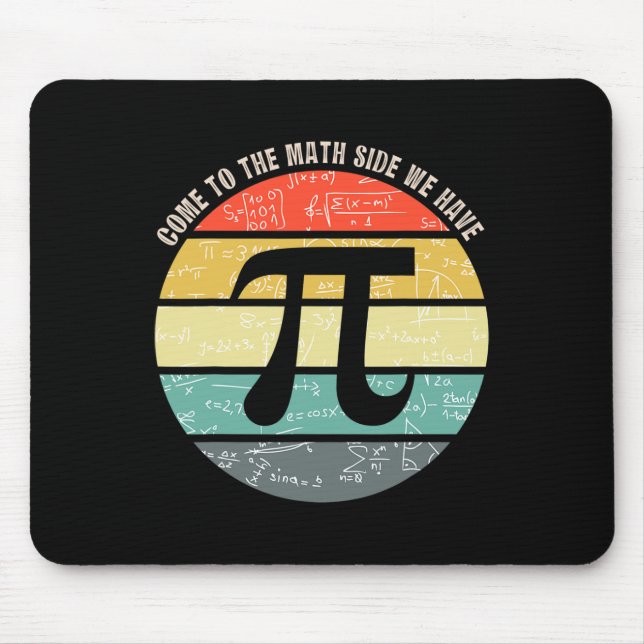 Tapis De Souris Venez Au Côté Math Nous Avons Pi Enseignant Geek N (Devant)