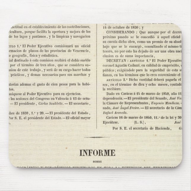 Tapis De Souris Venezuela 2 (Devant)