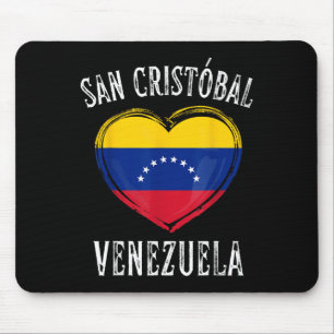 Tapis De Souris Venezuela Drapeau Coeur San Cristobal Ville