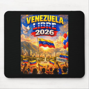 Tapis De Souris Venezuela Libre 2026 Drapeau du cœur du Venezuela 