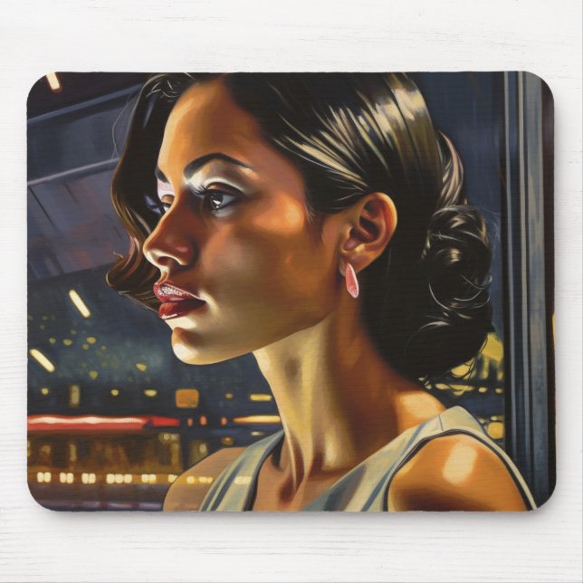 Tapis De Souris Venezuelan Woman in a Miami Nightclub Painting (Devant)