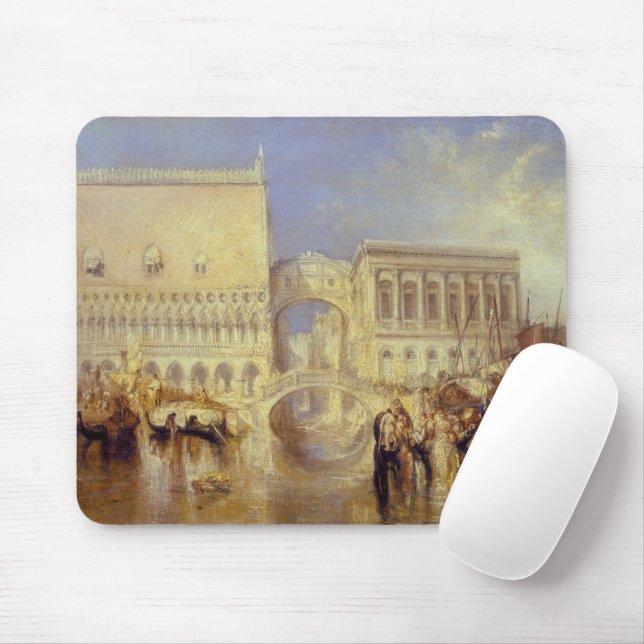 Tapis De Souris Venise le pont des Soupirs J. M. W. Turner Italie (Avec souris)