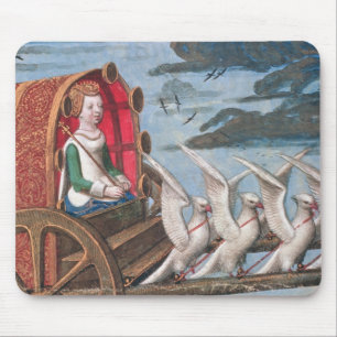 Tapis De Souris Vénus vient à la délivrance sur un char dessin