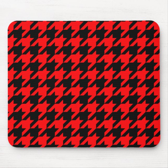 Tapis De Souris Vérification de la position de base rouge et noire (Devant)