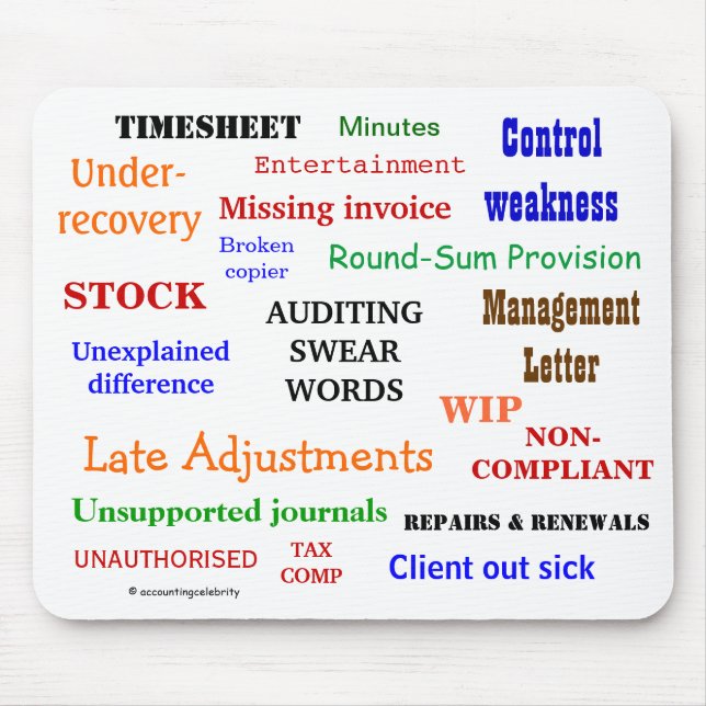 Tapis De Souris Vérifier des jurons mots ennuyeux drôle Auditeur c (Devant)