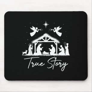 Tapis De Souris Véritable histoire Noël Nativité Jésus Christian M
