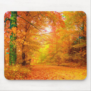 Tapis De Souris Vermont Autumn Nature Paysage