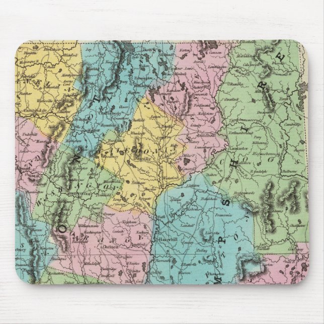 Tapis De Souris Vermont Et New Hampshire (Devant)