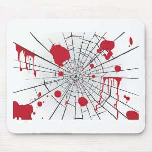 Tapis De Souris verre brisé d'halloween