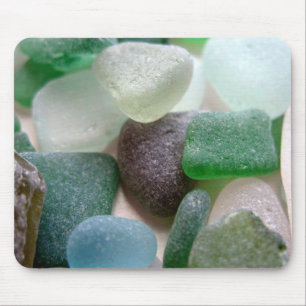 Tapis De Souris Verre de mer bleue et verte