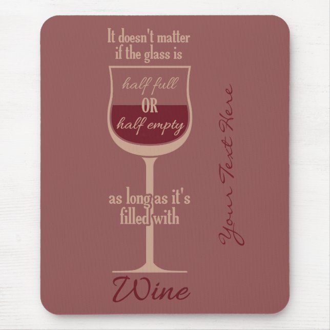 Tapis De Souris Verre de vin rouge mousepac personnalisé (Devant)