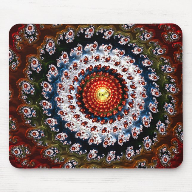 Tapis De Souris Verre fractal 3 Mousepad (Devant)