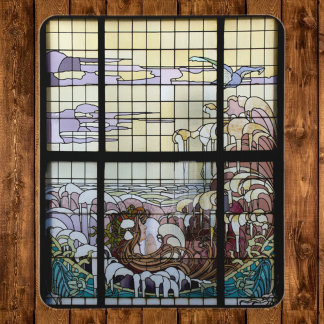 Tapis De Souris Verre Jardin Art Nouveau Mer Scène