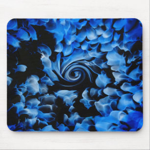 Tapis De Souris Verre noir et bleu Abstrait