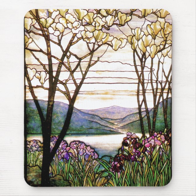 Tapis De Souris Verre souillé Mousepad floral (Devant)