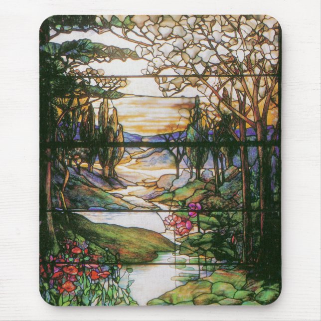 Tapis De Souris Verre souillé Mousepad floral (Devant)