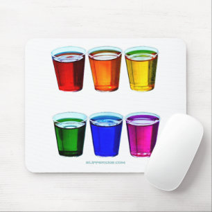 Tapis De Souris Verres à shot de SlipperyJoe's six tasses disposée