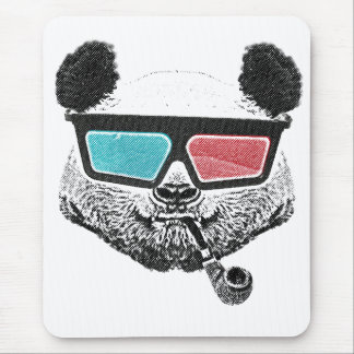 Tapis De Souris Verres à trois dimensions de panda vintage