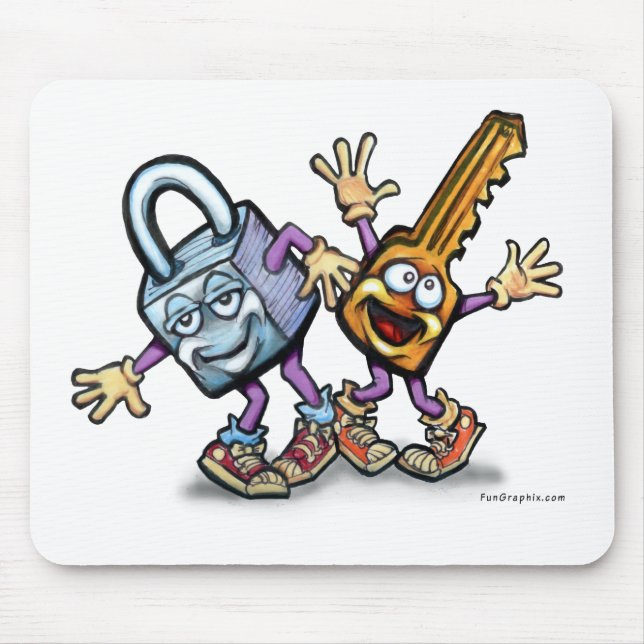 Tapis De Souris Verrouiller n clé (Devant)