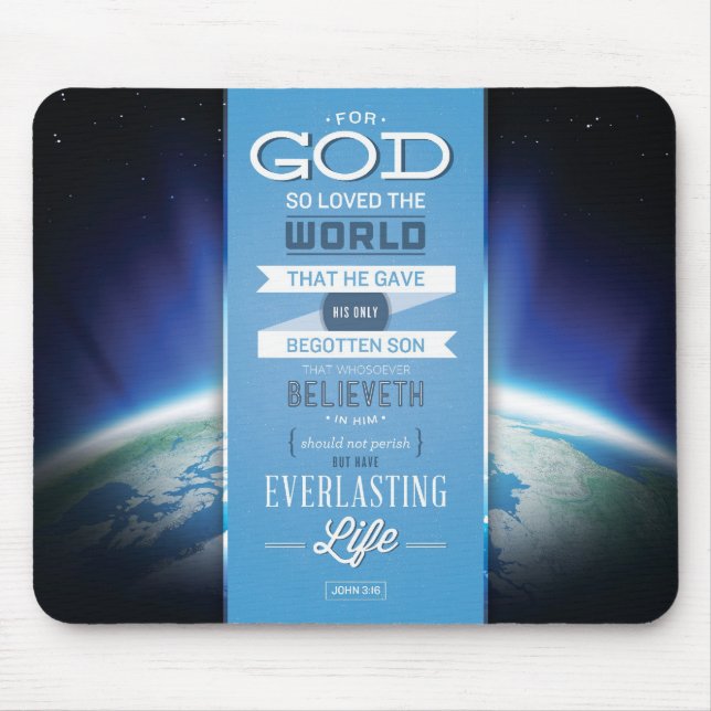 Tapis De Souris Vers de bible de 3h16 de l'amour Mousepad - du (Devant)