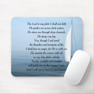 Tapis De Souris Vers inspirant de marin avec voilier
