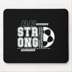 Tapis De Souris Verset biblique de football chrétien Foi forte cou