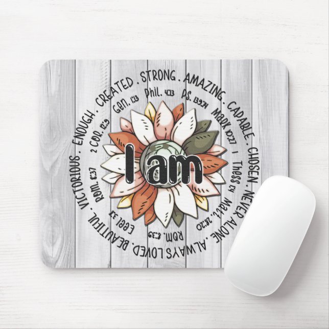 Tapis De Souris Verset biblique inspirant/Écriture Mousepad (Avec souris)