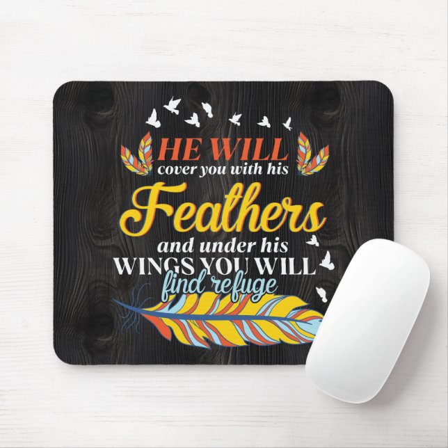 Tapis De Souris Verset biblique inspirant/Écriture Mousepad (Avec souris)