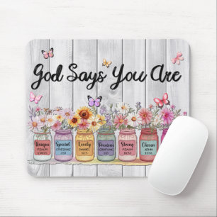Tapis De Souris Verset biblique inspirant/Écriture Mousepad