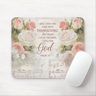 Tapis De Souris Verset biblique inspirant/Écriture Mousepad