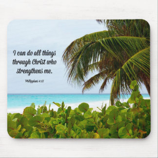 Tapis De Souris Verset biblique, Philippiens 4:13, tropical