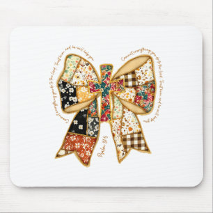 Tapis De Souris Verset chrétien Bible Jésus Coquette Nœud Patchwor
