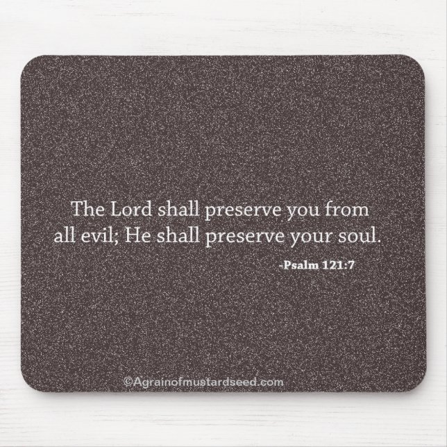 Tapis De Souris Versets de la Bible Parole de Dieu (Devant)