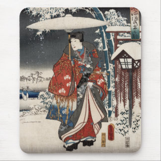 Tapis De Souris Version moderne du conte de Genji dans la scène de