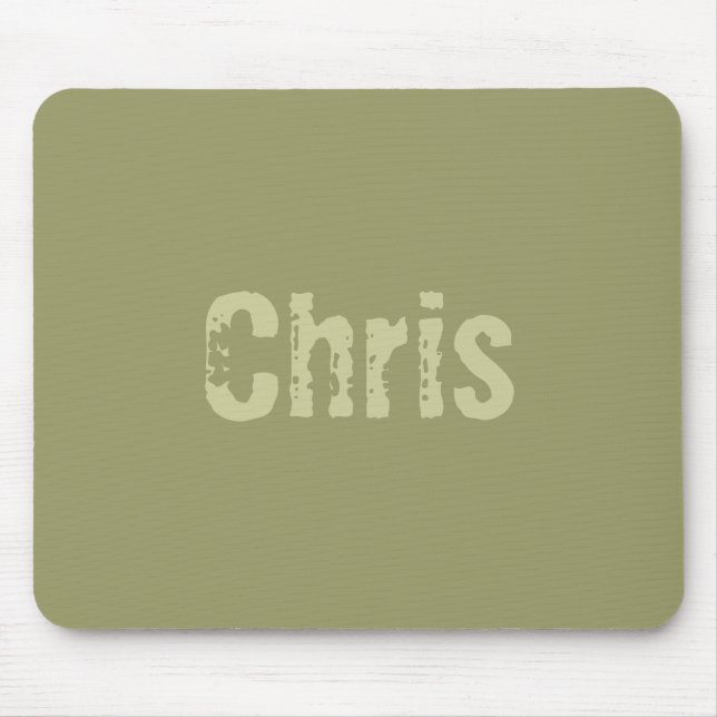 Tapis de souris vert Chris Army (Devant)
