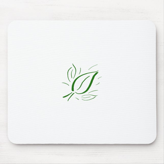 Tapis De Souris Vert de feuille de nature mini - (Devant)