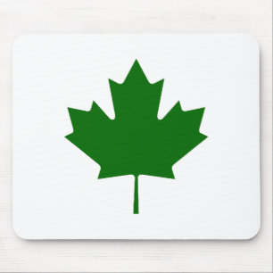 Tapis De Souris Vert DkTransp de feuille d'érable les cadeaux de Z