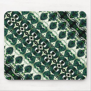 Tapis De Souris vert émeraude brut répété sous texture blanche t