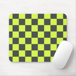 Tapis De Souris Vert et gris À damiers Motif