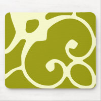vert et mousepad de conception d'ivoire
