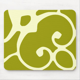 Tapis De Souris vert et mousepad de conception d'ivoire