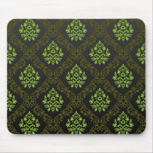 Tapis De Souris Vert floral de papier peint