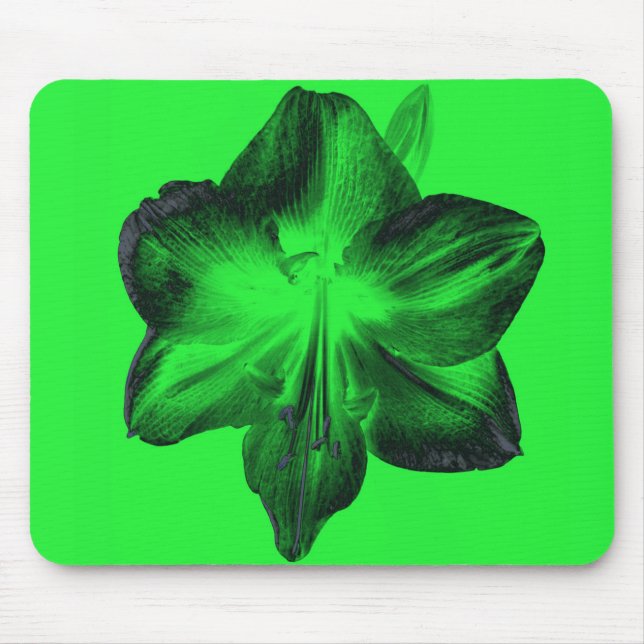 Tapis De Souris Vert foncé sur vert clair Amaryllis (Devant)