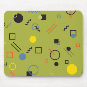Tapis De Souris Vert, moderne, cool, tendance, urbain, Memphis mot